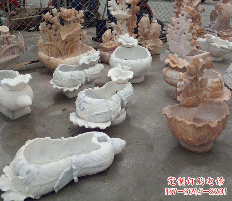盐城白菜水盆景观石雕