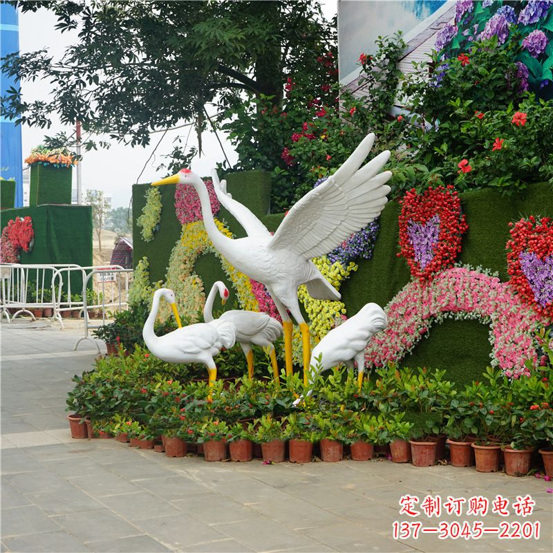 盐城北京玻璃钢仙鹤雕塑