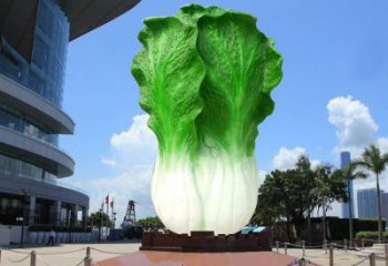 盐城玻璃钢雕塑仿真大白菜-城市广场仿真植物景观大雕塑