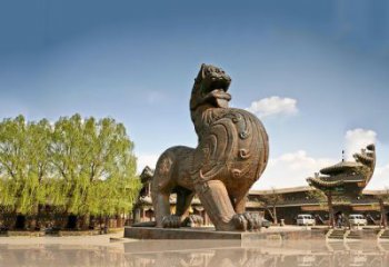盐城铜雕狴犴雕塑-景区园林广场神兽景观摆件