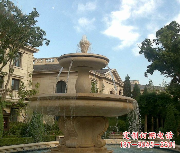 盐城别墅景观大理石喷泉雕塑