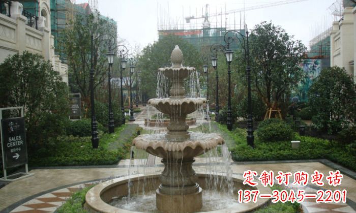 盐城别墅景观大型喷泉石雕 (2)