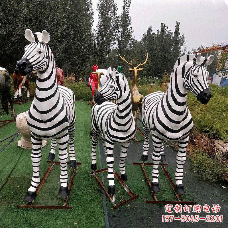 盐城斑马玻璃钢仿真雕塑