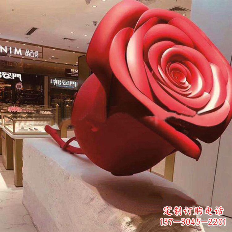 盐城玻璃钢玫瑰花雕塑