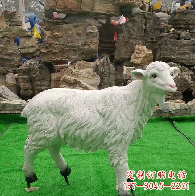 盐城玻璃钢绵羊雕塑