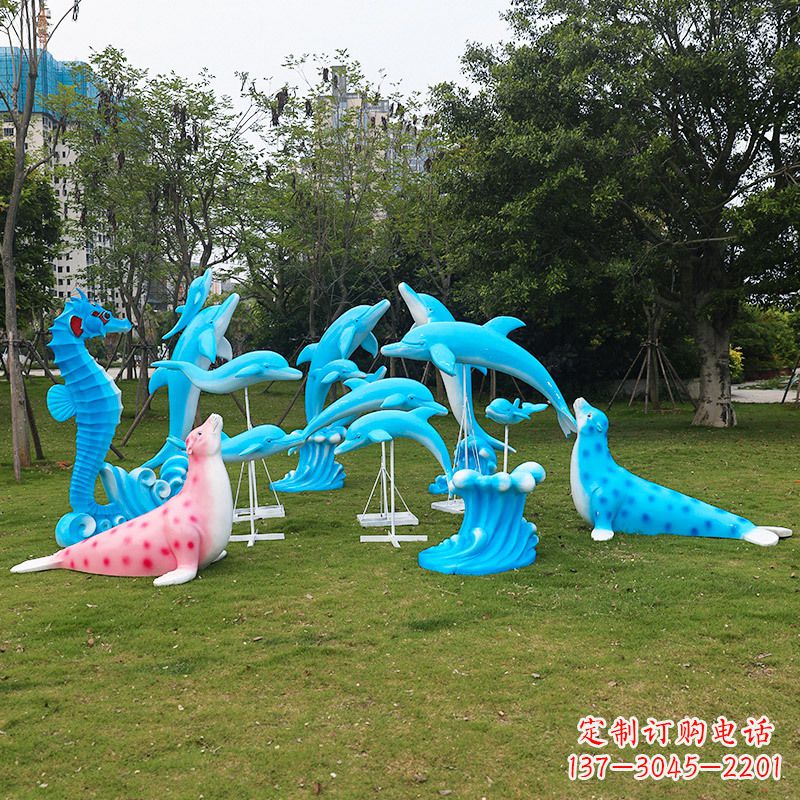 盐城玻璃钢海豚雕塑艺术的精美表现