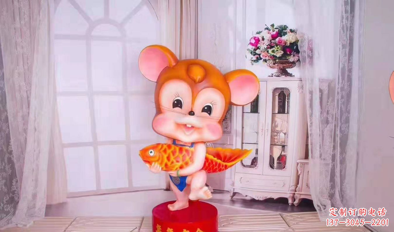 盐城玻璃钢老鼠雕塑吉祥物的象征