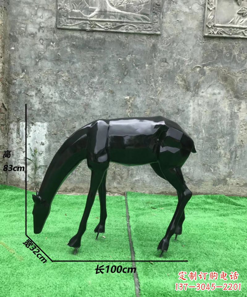 盐城玻璃钢制作的鹿雕塑
