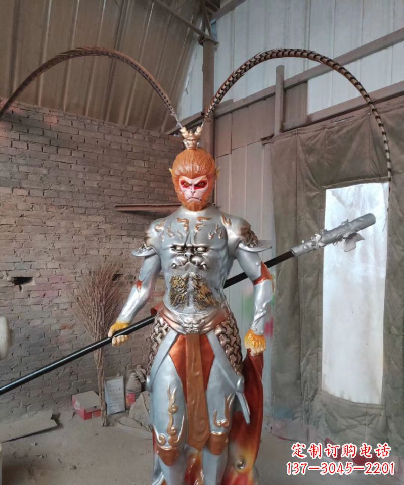 盐城玻璃钢孙悟空传承古老神话的雕塑