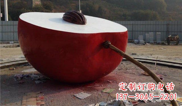 盐城精美不锈钢苹果雕塑