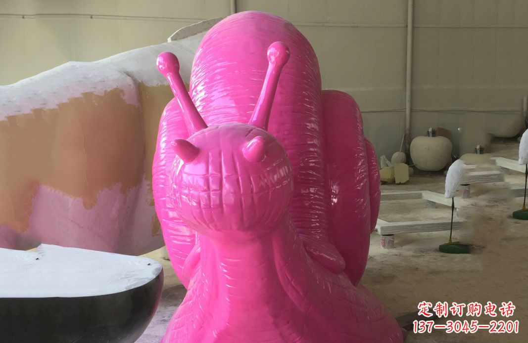 盐城不锈钢彩绘蜗牛公园景观雕塑