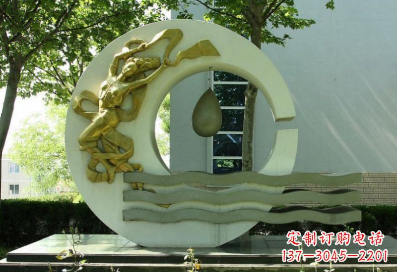 盐城不锈钢嫦娥奔月雕塑——传承中华文化