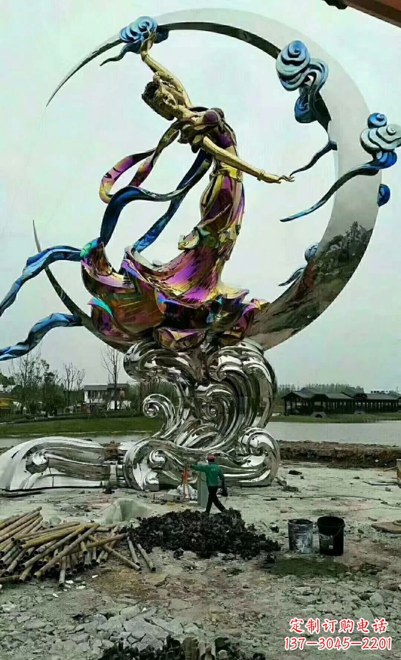 盐城不锈钢嫦娥奔月雕塑