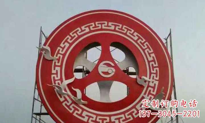 盐城不锈钢齿轮雕塑象征着时代进步