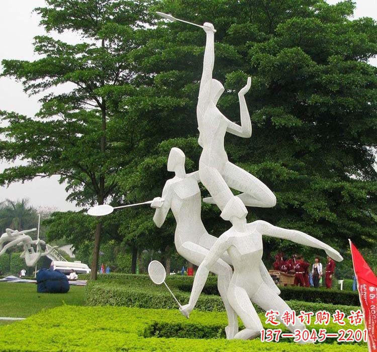盐城精美绝伦的不锈钢羽毛球雕塑
