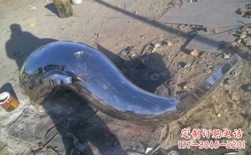 盐城不锈钢海豚雕塑展示优雅美丽
