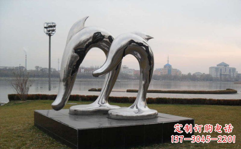 盐城精致的不锈钢海豚雕塑