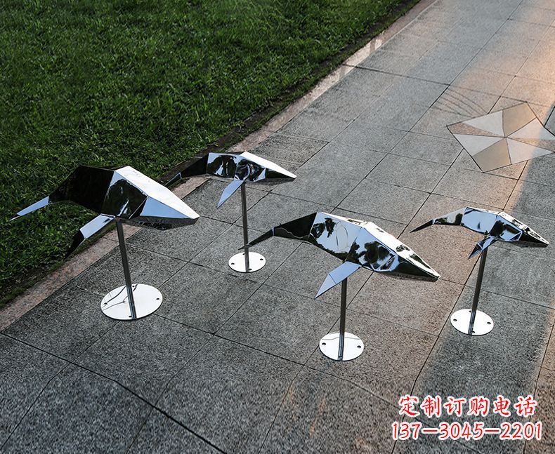 盐城不锈钢海豚雕塑精致的海洋之美