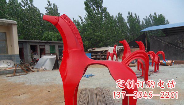 盐城不锈钢马雕塑精致而经久