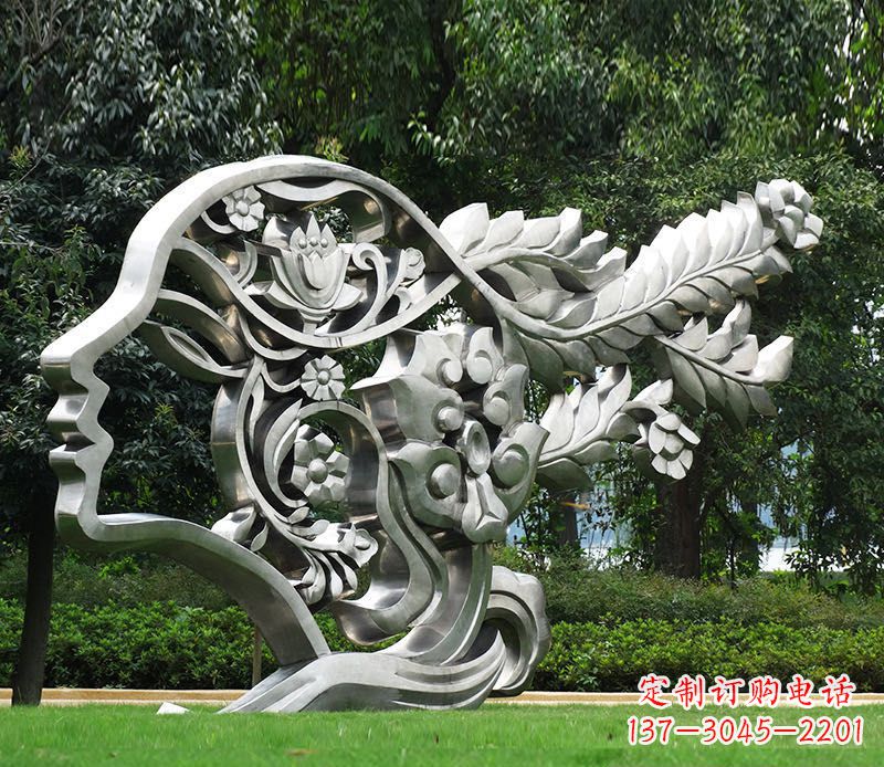 盐城不锈钢美女雕塑给空间带来灵动的美