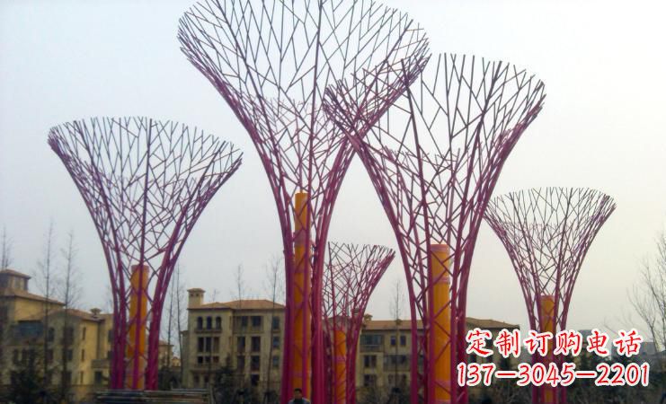 盐城不锈钢树枝雕塑——点缀城市景观