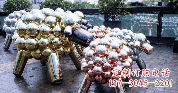 盐城不锈钢抽象小羊肖恩雕塑