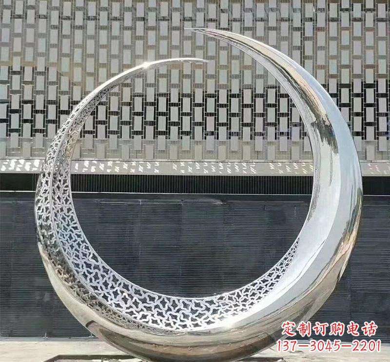 盐城精美不锈钢圆环雕塑