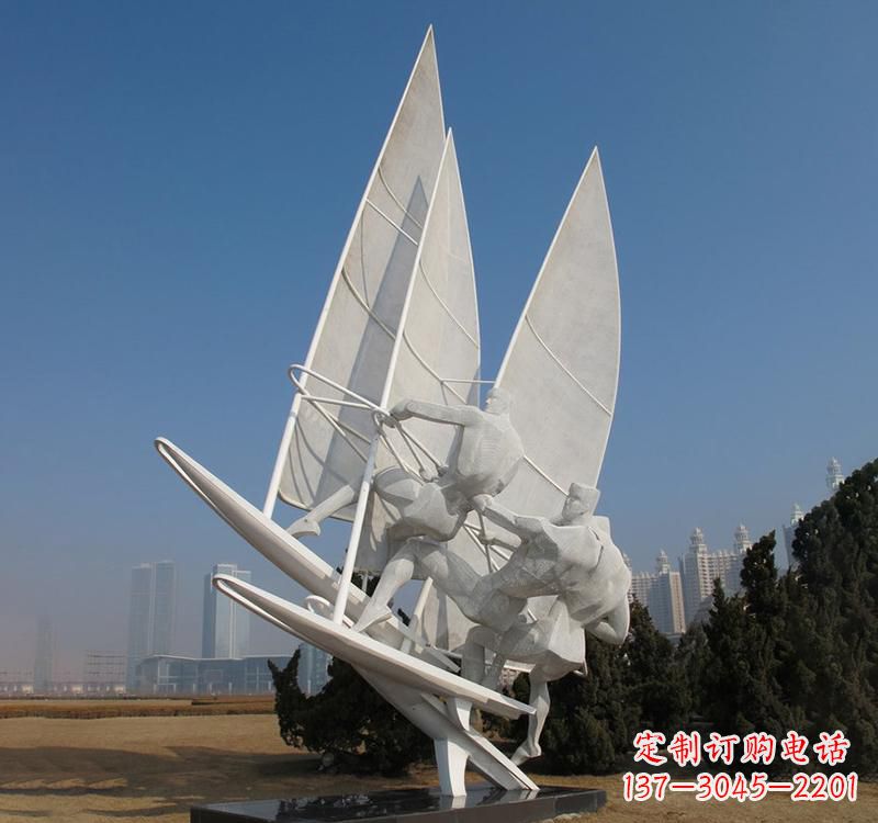 盐城不锈钢大型帆船雕塑海洋精神的象征