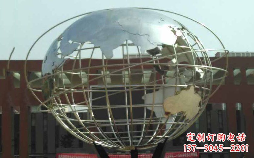 盐城不锈钢地球仪雕塑象征地球的美丽