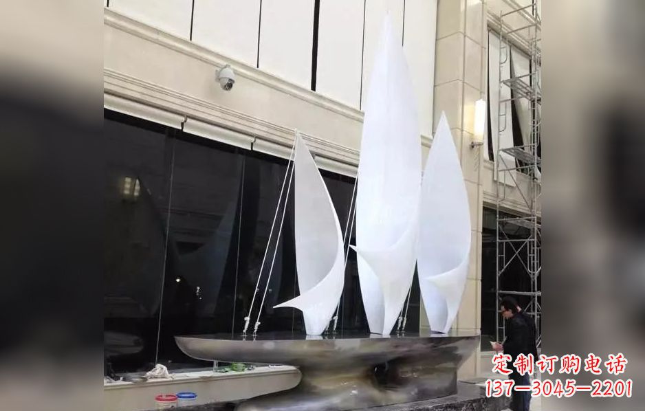 盐城不锈钢帆船海洋迷人的雕塑