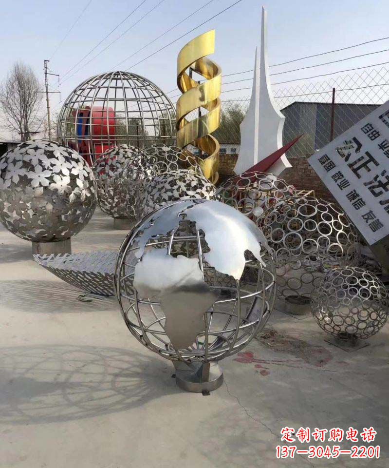 盐城不锈钢地球雕塑融合艺术与自然的完美结合