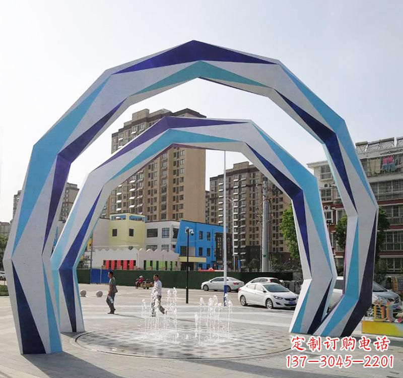 盐城不锈钢拱门创意雕塑