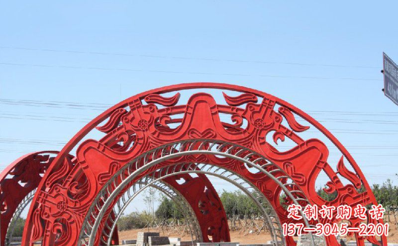 盐城不锈钢拱门雕塑美丽的艺术精品