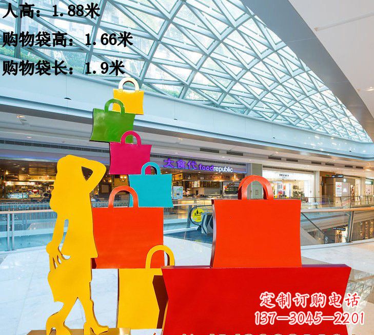 盐城不锈钢购物袋雕塑艺术品的独特之处