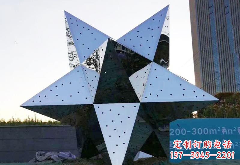 盐城不锈钢五角星雕塑精致的艺术品