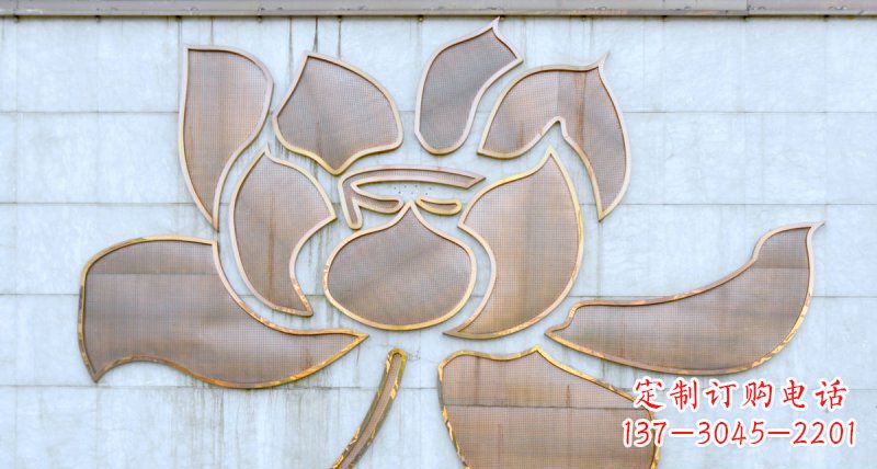 盐城不锈钢荷花雕塑精致而富有意象