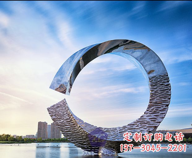 盐城环绕世界的不锈钢景观雕塑