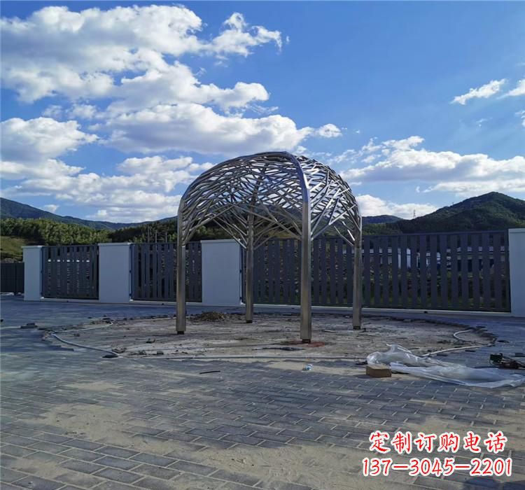 盐城不锈钢凉亭雕塑美丽的艺术之作