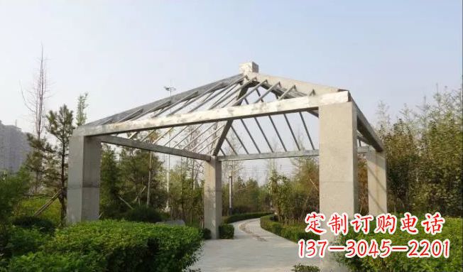 盐城不锈钢凉亭雕塑点缀公园景观