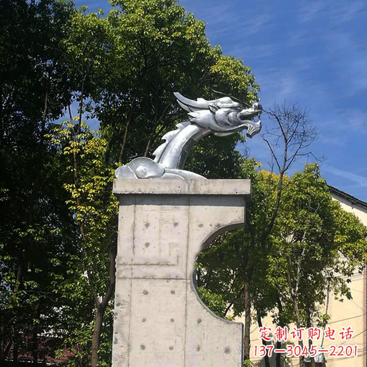 盐城不锈钢龙雕塑——传承中华文化精髓