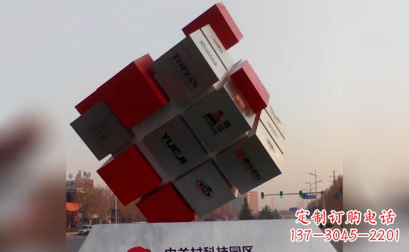 盐城不锈钢魔方雕塑艺术精灵的精彩表现
