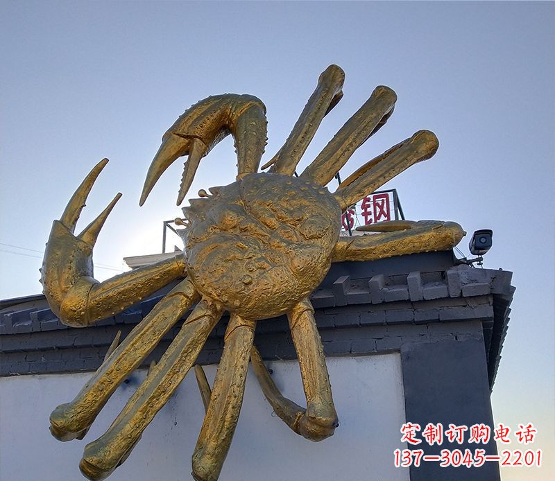 盐城不锈钢螃蟹雕塑精美而又经久不衰
