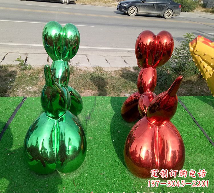 盐城不锈钢气球狗雕塑