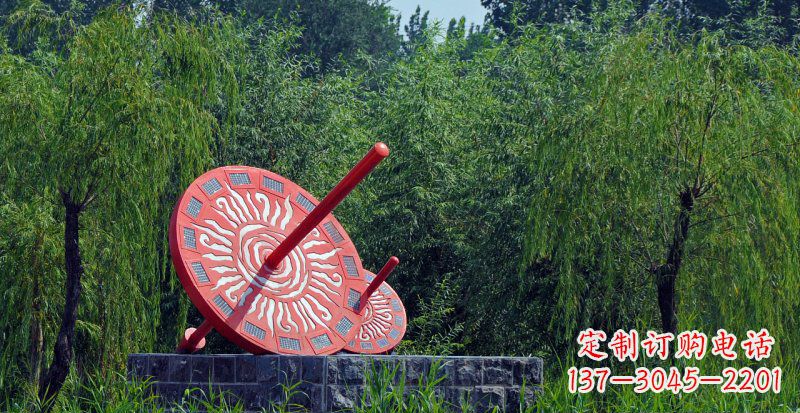 盐城不锈钢日晷校园雕塑点亮校园时光