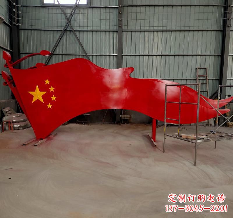 盐城不锈钢校园党旗雕塑传承红色基因