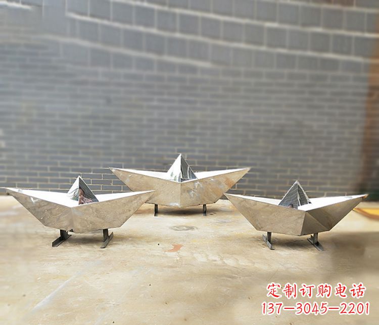 盐城不锈钢元宝雕塑精致的艺术品