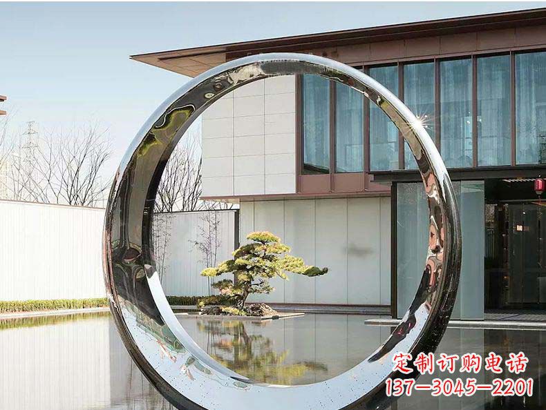 盐城不锈钢月亮雕塑精美绝伦