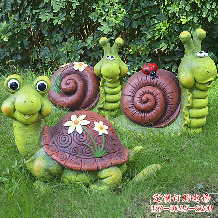 盐城蜗牛雕塑——精致的草坪小动物装点