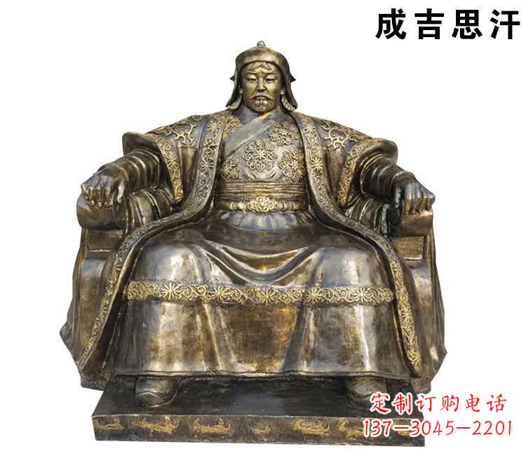 盐城成吉思汗英雄的雕像