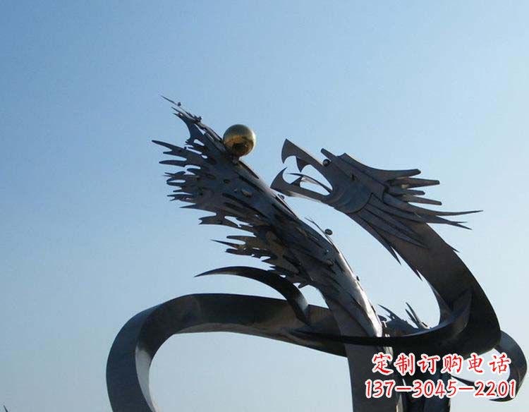 盐城不锈钢龙雕塑精细的手工艺品